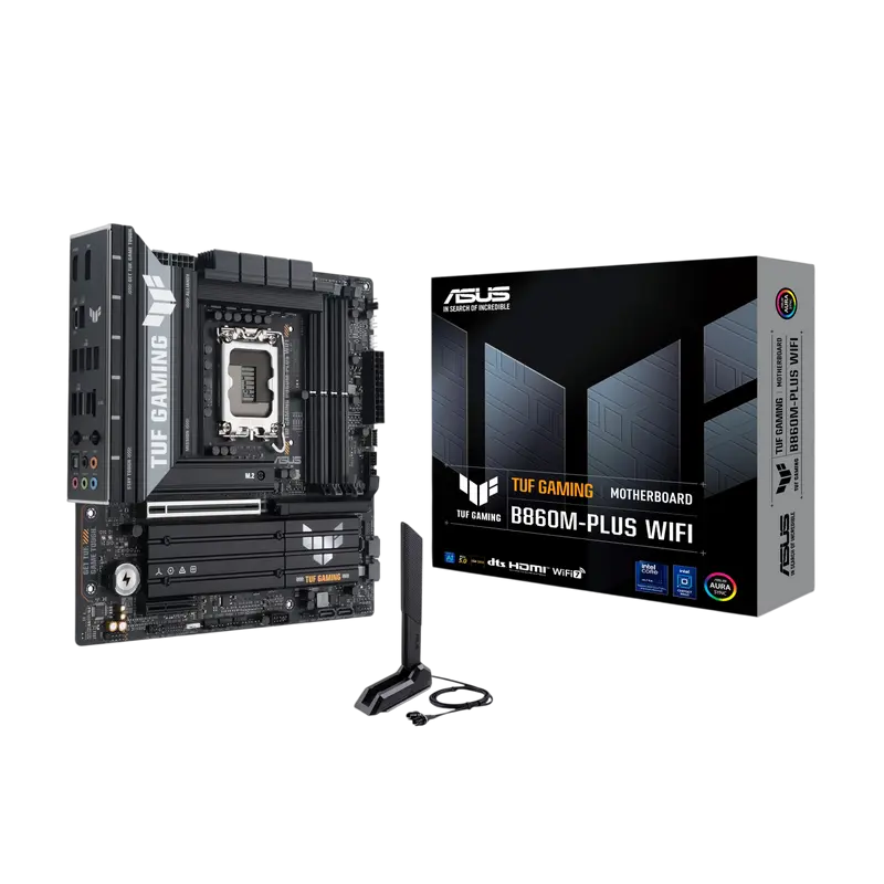 Placă de bază ASUS TUF GAMING B860M-PLUS WIFI, LGA1851, AMD B860, Micro-ATX