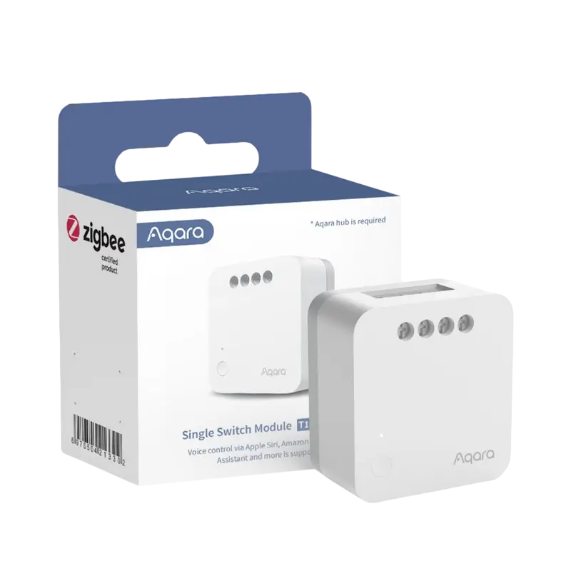 Releu Smart Power AQARA Single Switch Module T1, No Neutral, Alb
