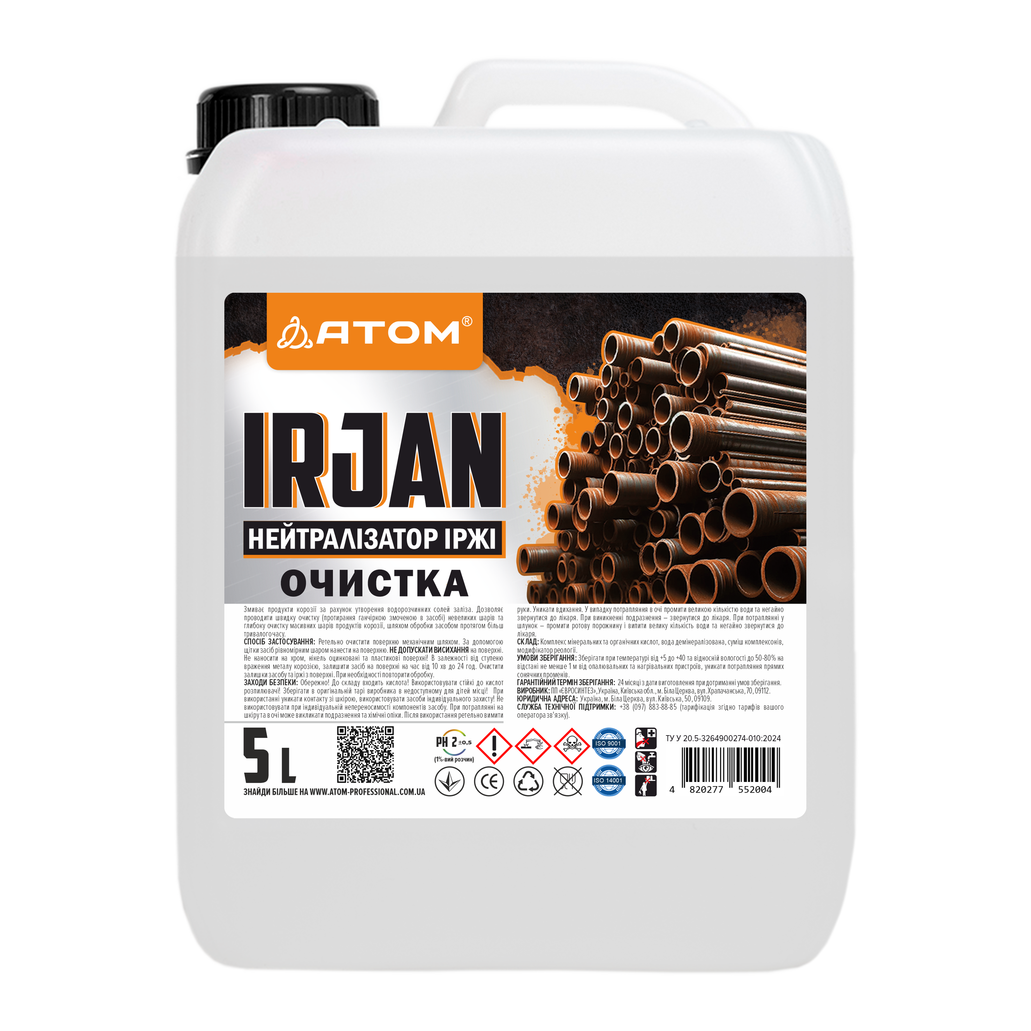 IRJAN Produs p-u neutralizarea ruginii 5 lit.