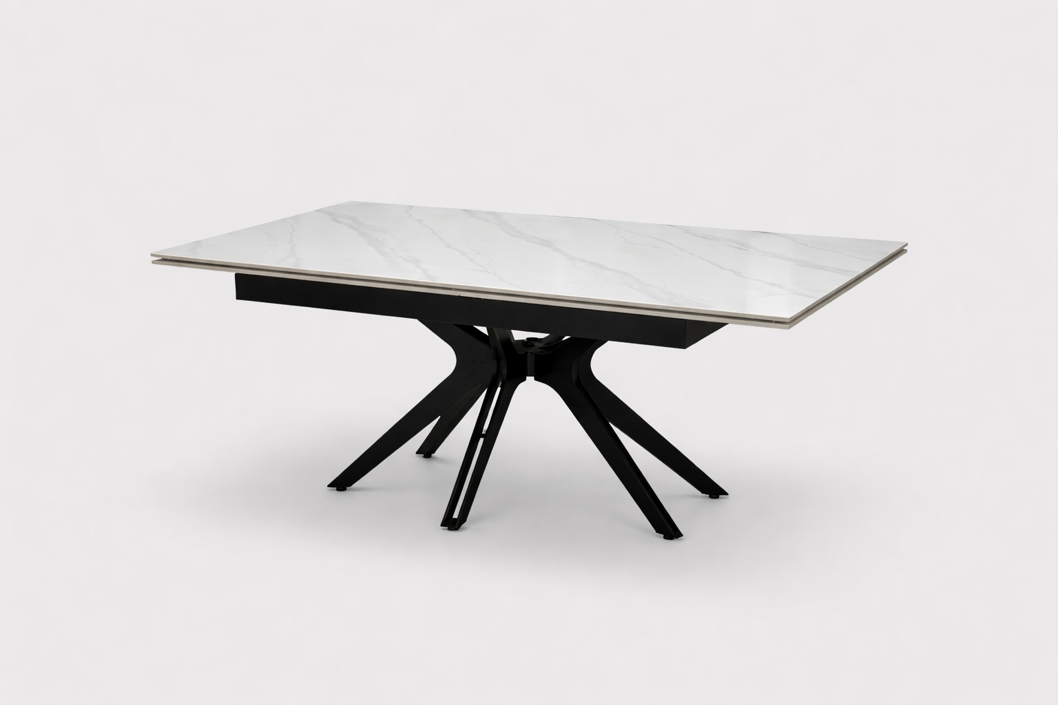 Masă extensibilă pentru dining „Titan Marble” — Ceramică și Metal