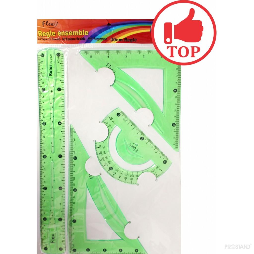 Set rigle 4buc 20cm color Flexy   002-R