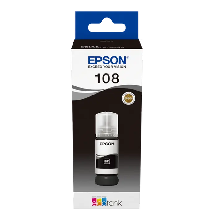 Recipient de cerneală Epson 108 EcoTank, 70ml, Negru