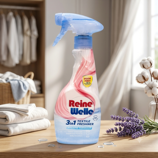 Spray împrospătător pentru textile «Reine Welle 3in1 Textile Freshener - Hygiene Formula» 500 ml.