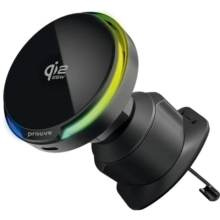 Car Mount With Wireless Charger Proove Spark Qi2.2 25W, Black