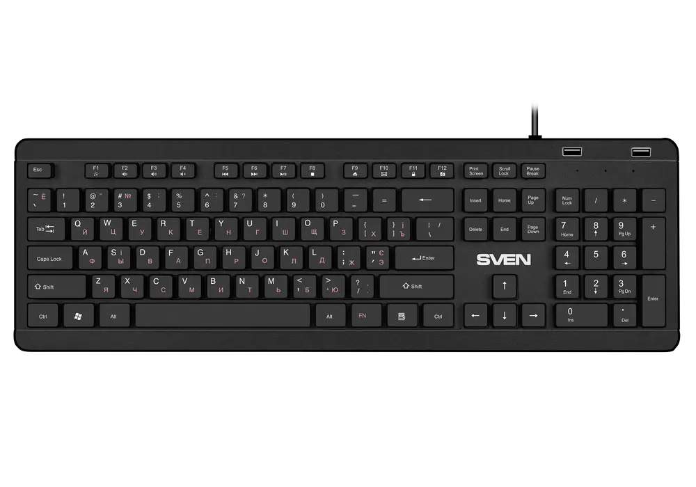 Tastatură SVEN KB-E5700H, Cu fir, Negru