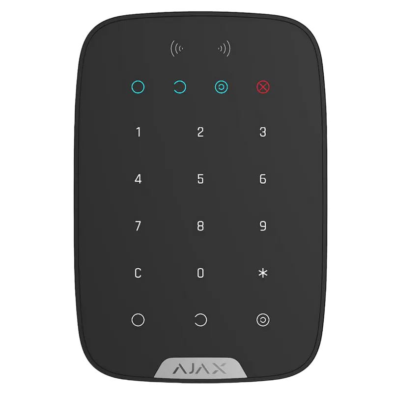 Tastatură tactilă fără fir Ajax KeyPad, Negru