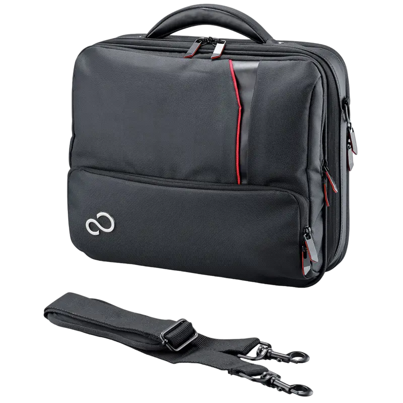 Geantă pentru Laptop Fujitsu Prestige Case Mini, 13.3", Piele artificială, Negru