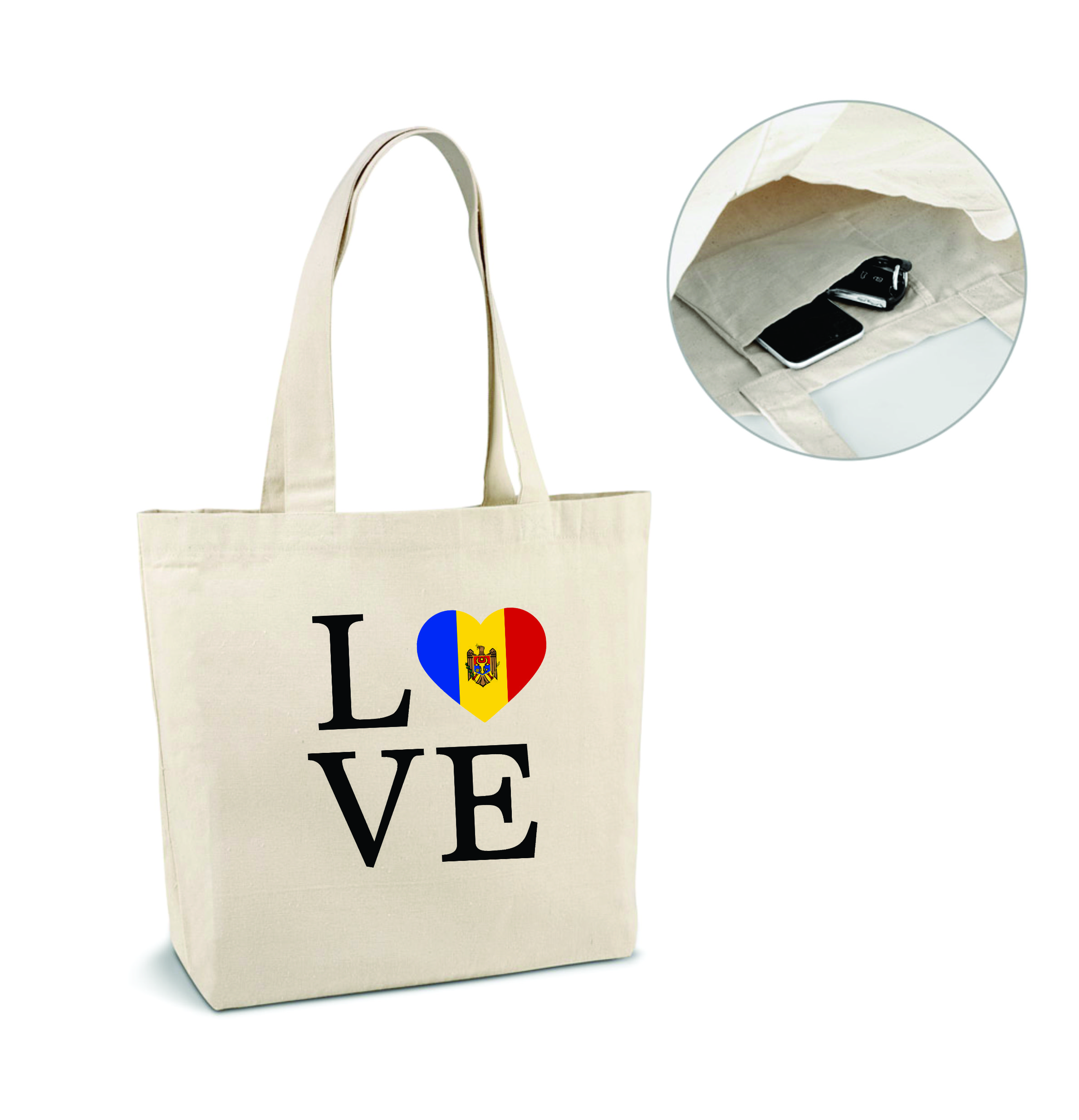 Geanta Eco personalizata LOVE MOLDOVA