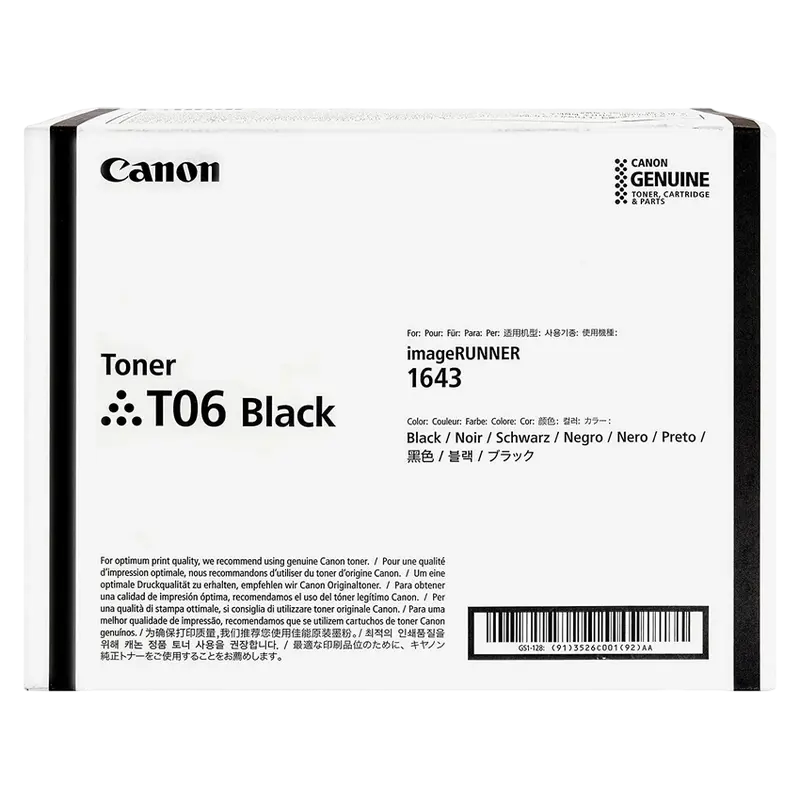 Toner Canon T06, Negru