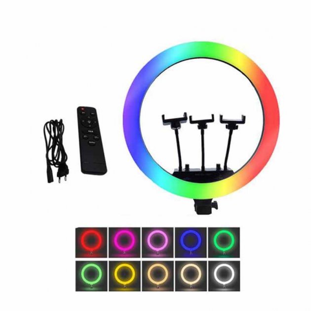 Lampă LED RGB Soft Ring Light MJ-14 circulară