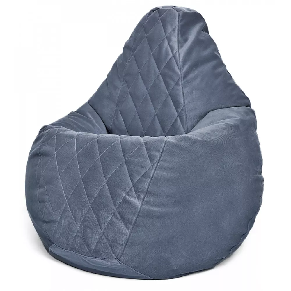 Fotoliu BeanBag din velur Maserrati "Romb", marimea "XXL" culoarea sură
