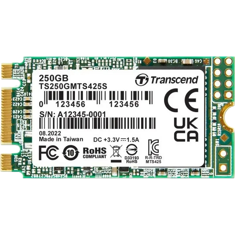 Unitate SSD Transcend 425S, 250GB, TS250GMTS425S