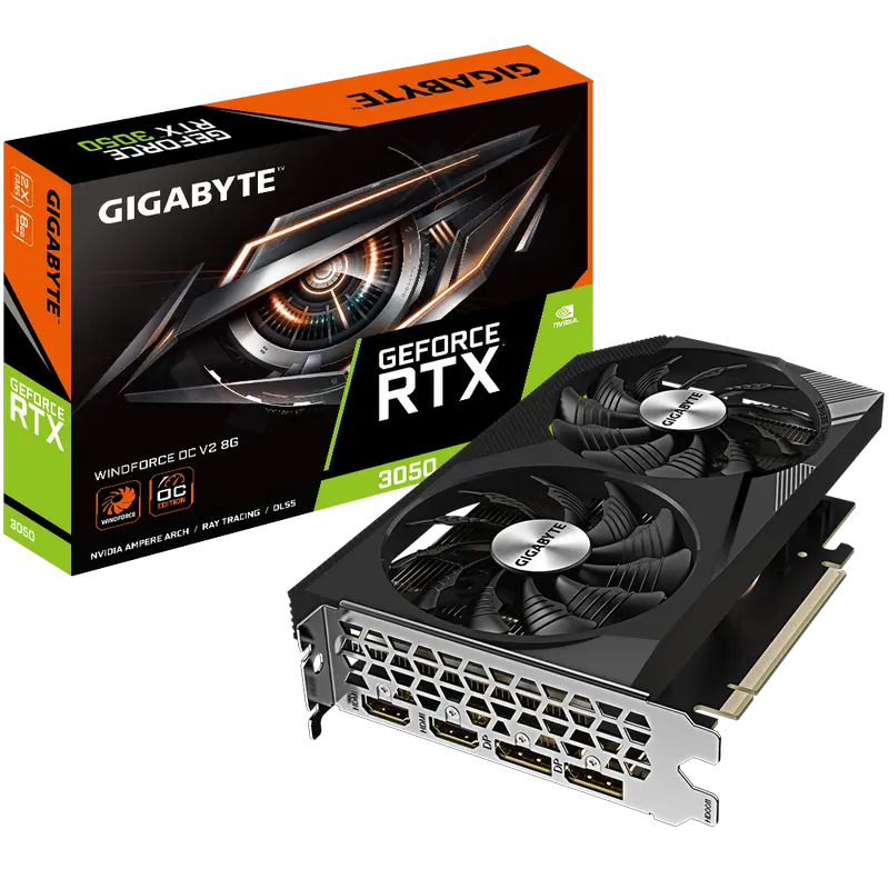 Placă Video Gigabyte GV-N3050WF2OCV2-8GD,  8GB GDDR6 128bit