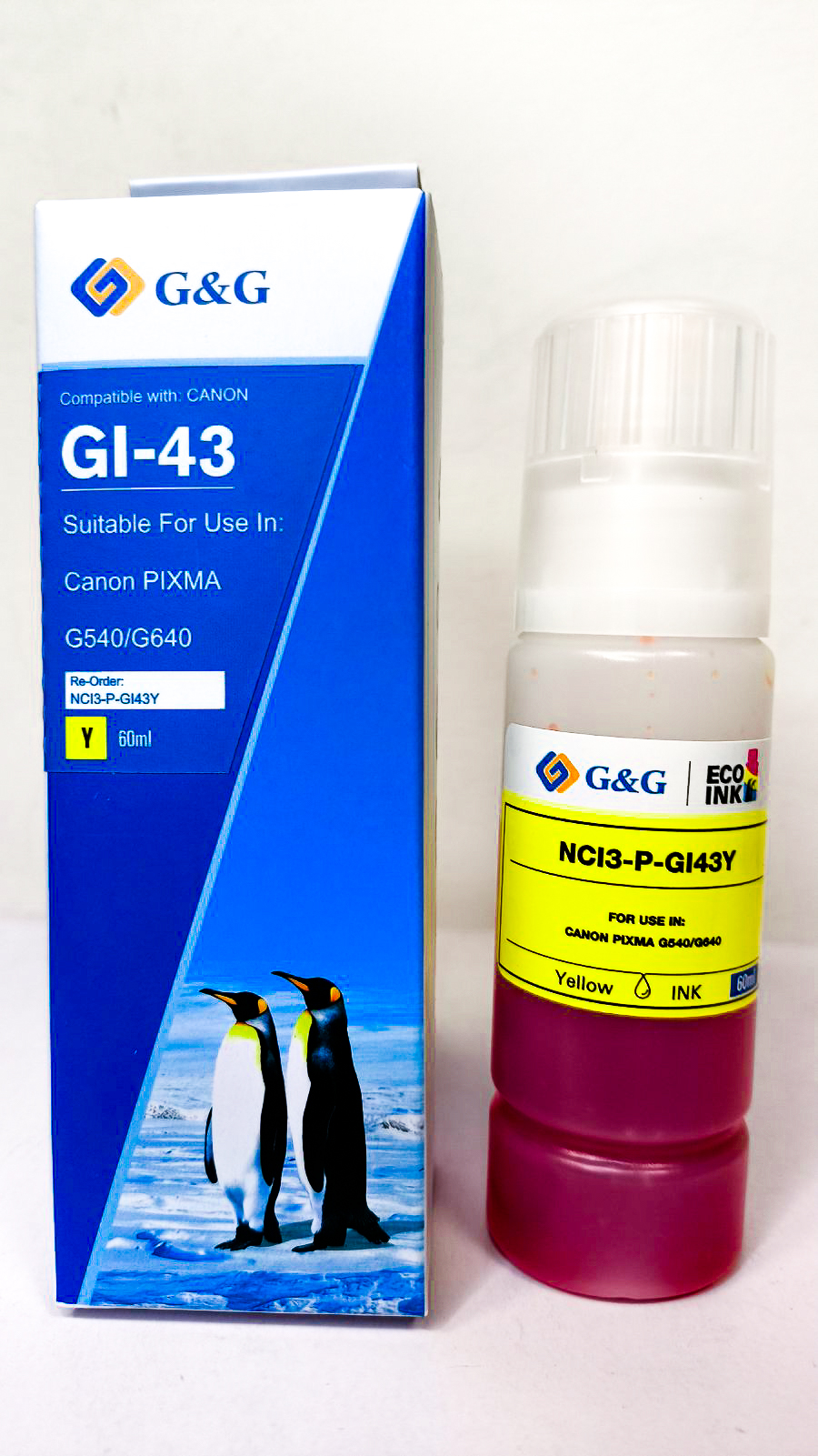 Cerneală Canon Premium compatibilă GI-43Y Yellow for PIXMA G540/ 640, 60ml