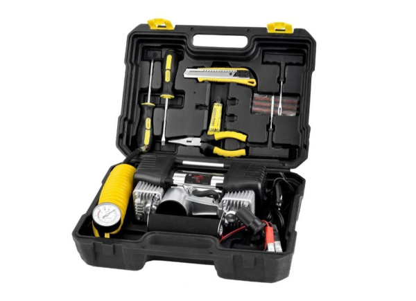 Pompa auto electrica cu 2 cilindri