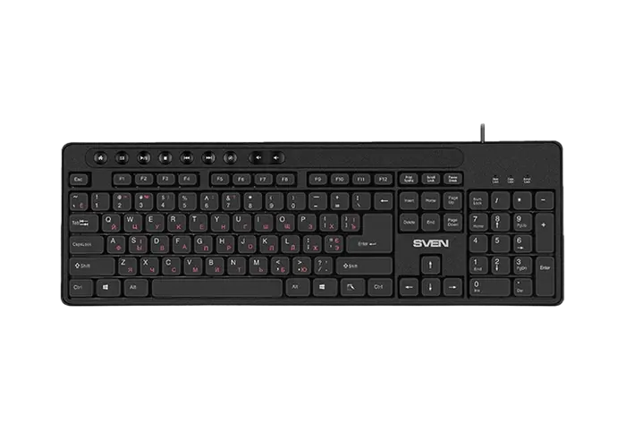 Tastatură SVEN KB-C3060, Cu fir, Negru