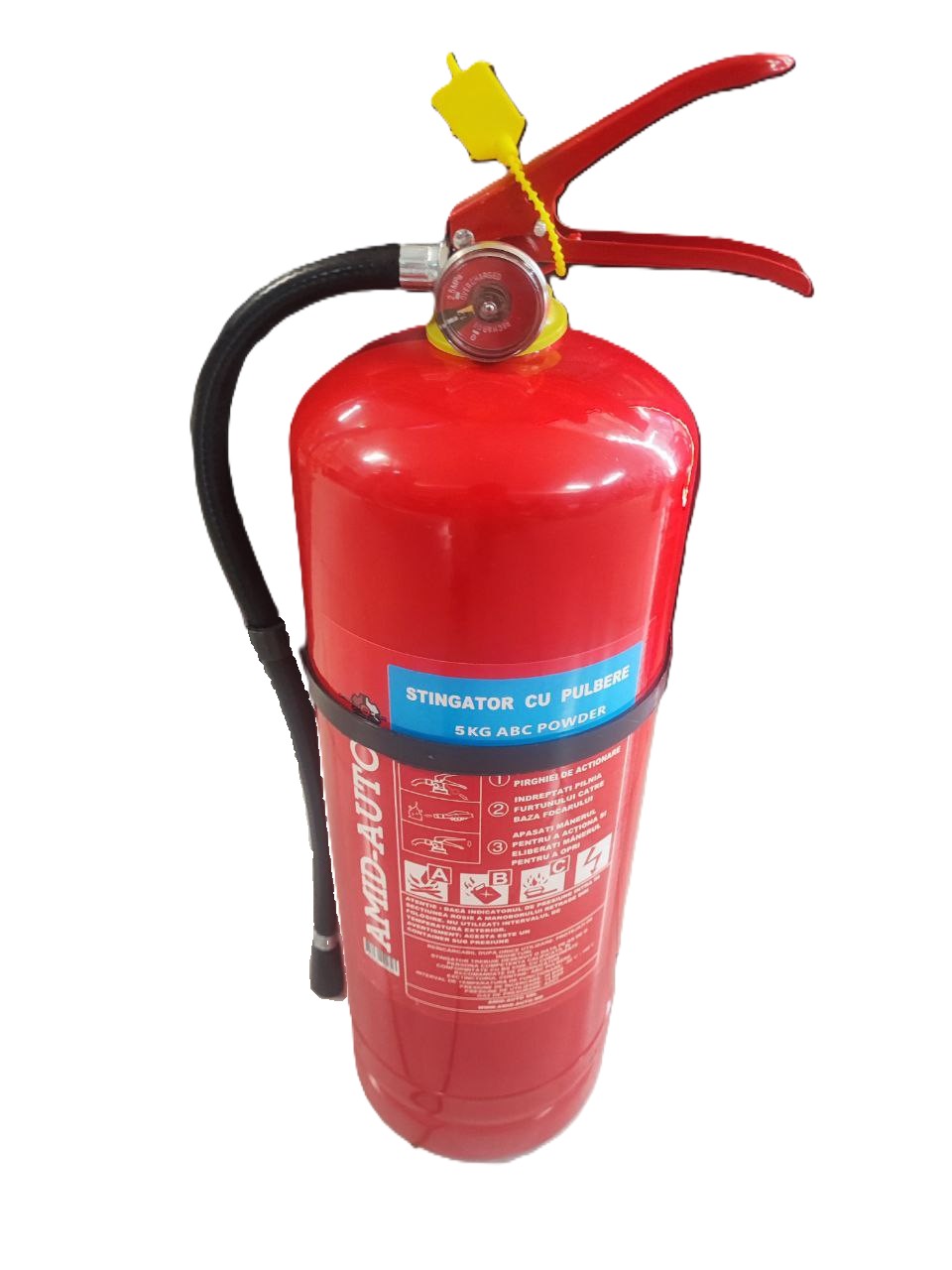 Stingator cu pulbere 5 kg. ’DaAutoCar’ cu carlig de perete