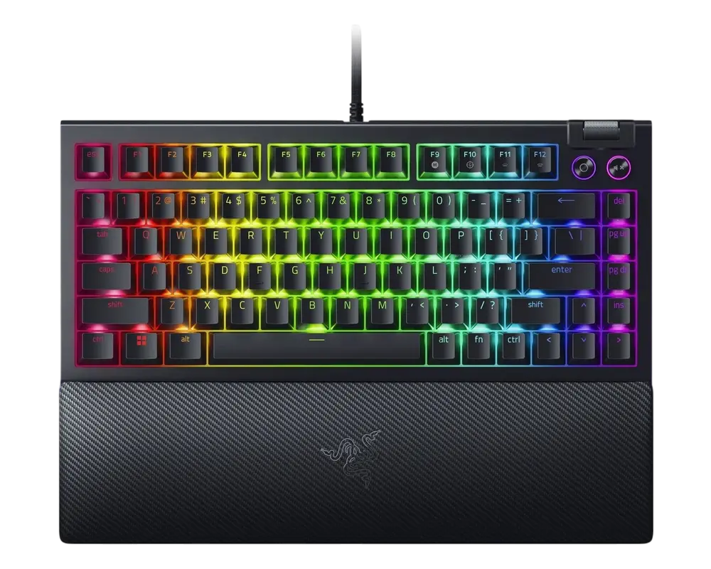 Tastatură Razer BlackWidow V4 75%, Cu fir, Negru