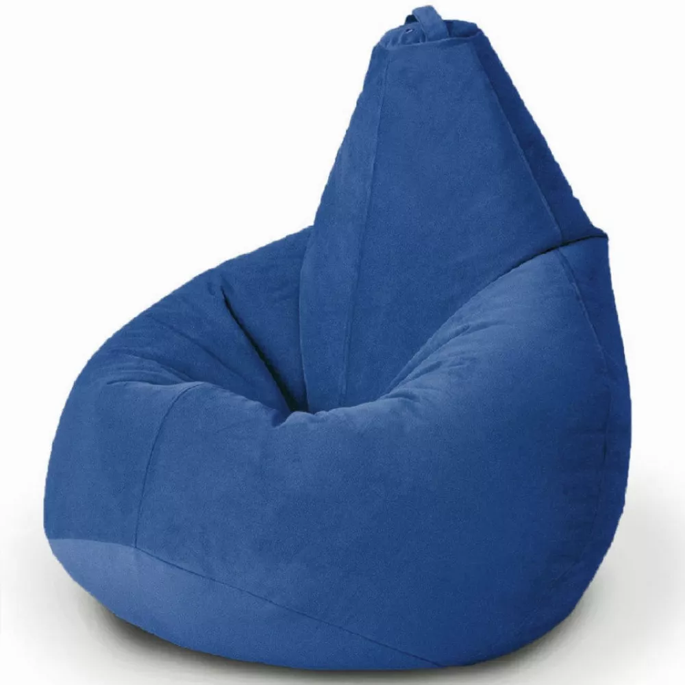 Fotoliu para din velur marimea XL, culoarea albastra