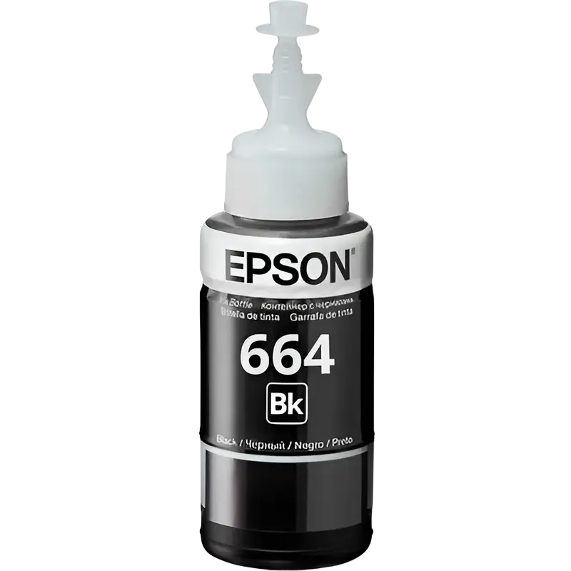 Recipient de cerneală Epson T664, 70ml, Negru