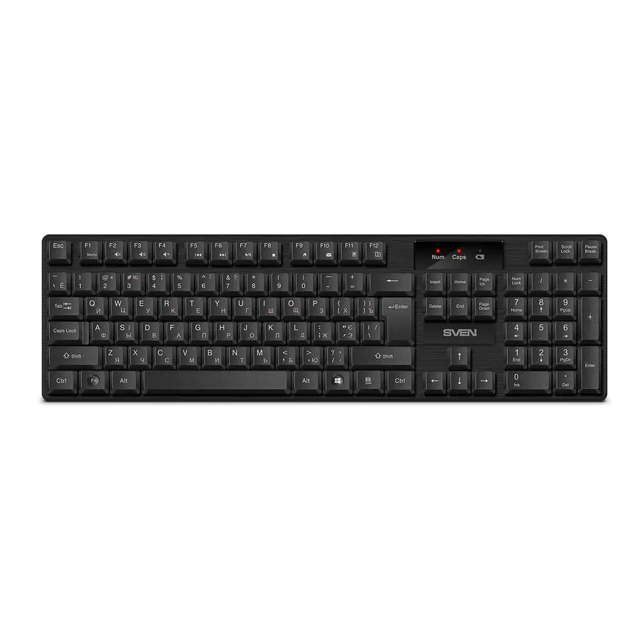 Tastatură SVEN KB-C2300W, Fără fir, Negru