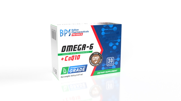 Omega-6 + CoQ10, 60 capsule | Balkan Pharmaceuticals