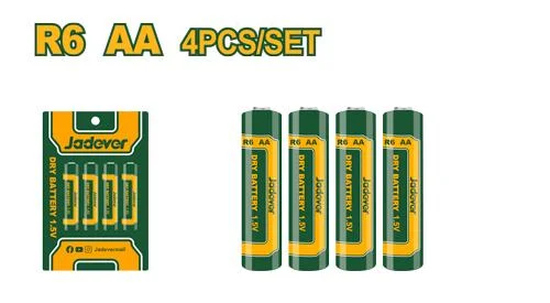 Set 4 baterii Zinc-Carbon AA (R6) 1.5V; Jadever