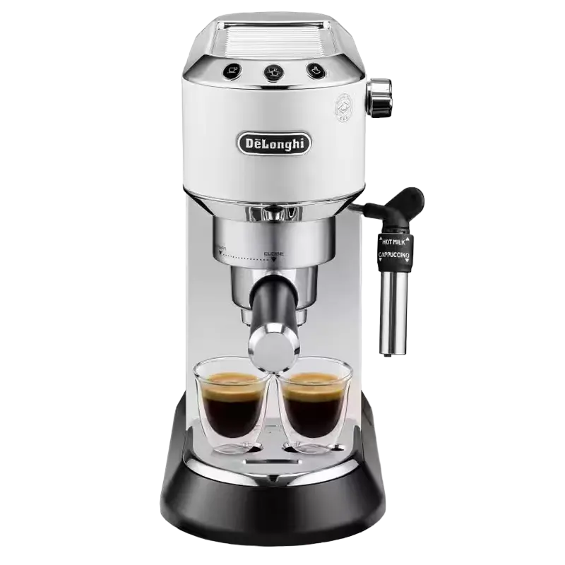 Cafetiera manuala DeLonghi Dedica Pump Espresso, 1300W, Alb