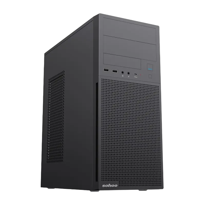 Carcasă PC Sohoo 2816BK, Midi-Tower, ATX, Negru