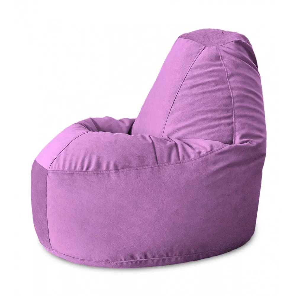 Fotoliu Bean Bag Lux din velur, culoare violeta