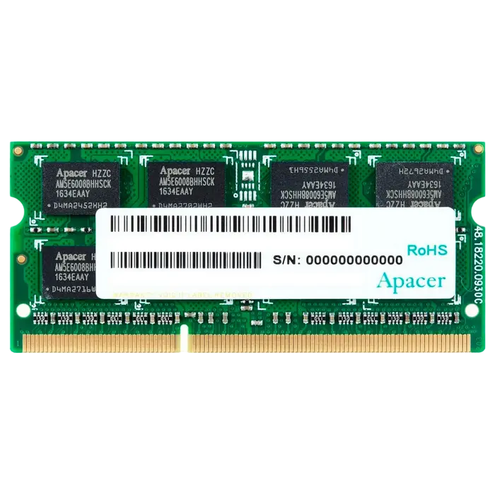 Memorie RAM Apacer AS08GFA60CATBGJ, DDR3 SDRAM, 1600 MHz, 8GB