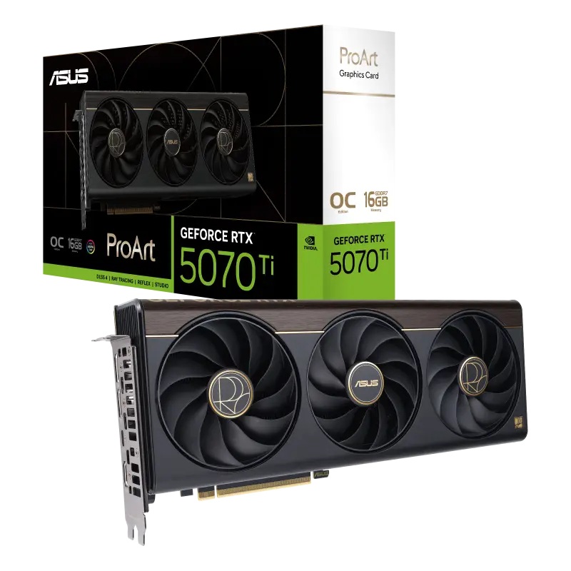 Placă Video ASUS PROART-RTX5070TI-O16G, 16GB GDDR7 256bit