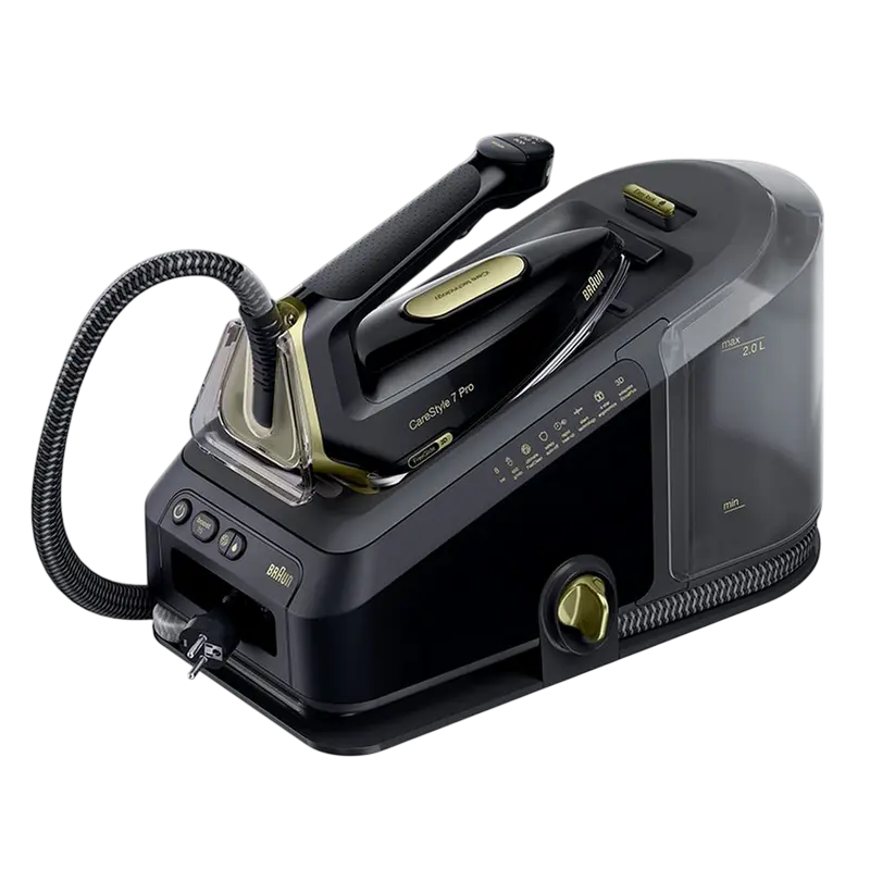 Fier de călcat cu generator de abur Braun IS7298CP, 2700W, Negru