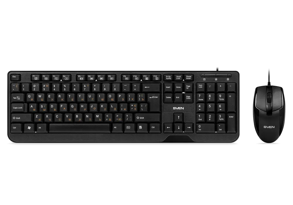 Set Tastatură + Mouse SVEN KB-S330C, Cu fir, Negru