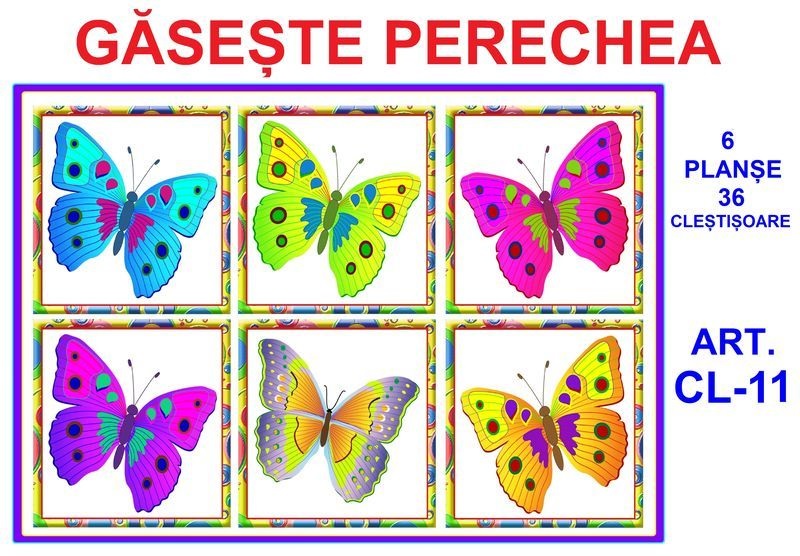 CL-11 Joc cu cleşte Culori - găseşte perechea