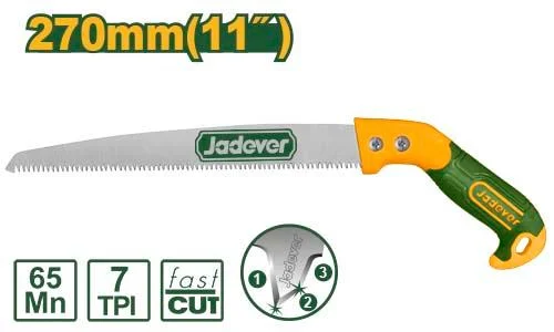 Ferăstrău de grădină pentru crengi 270mm 7TPI; Jadever