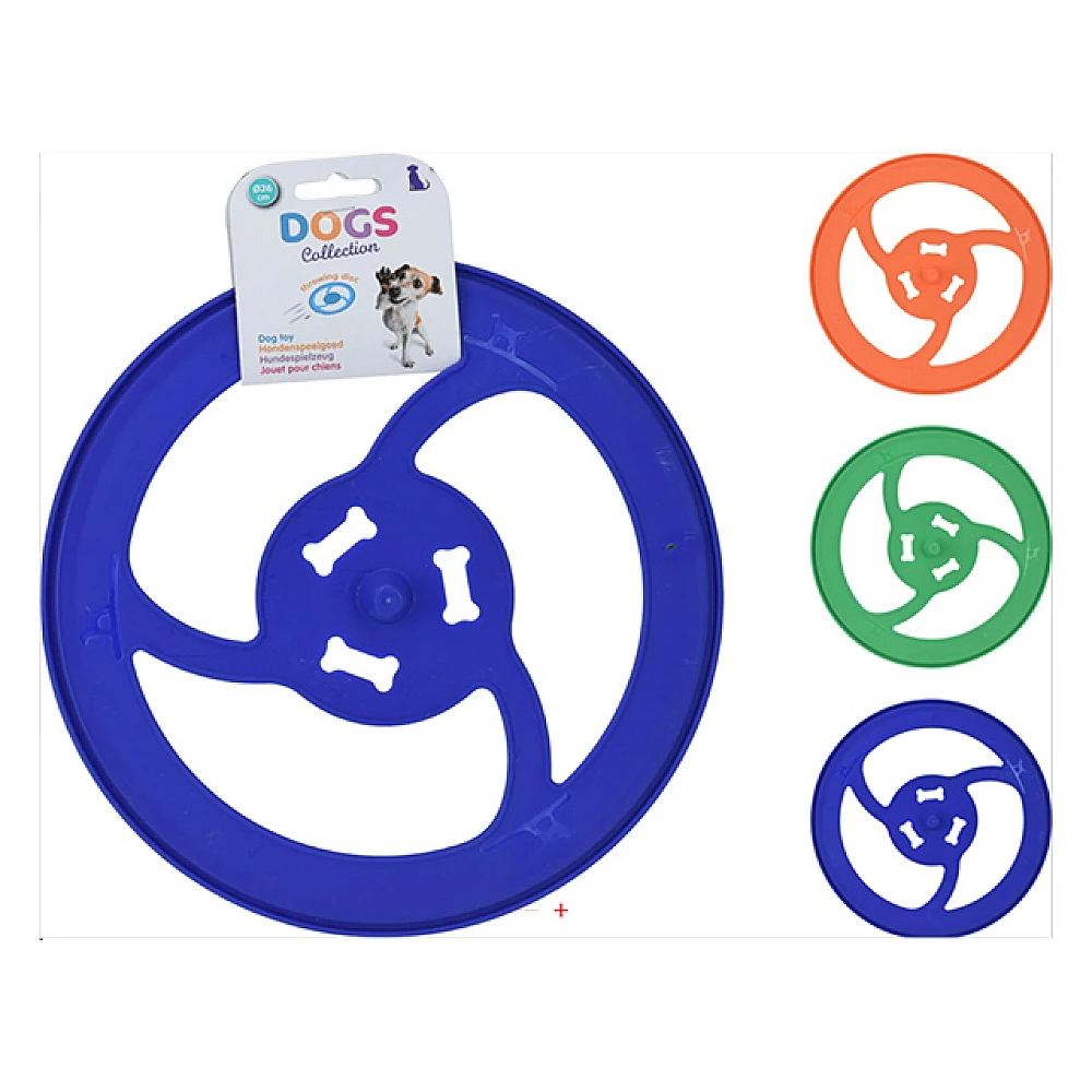 Jucarie pentru caini Dogs "farfurie zburatoare" 26cm, 3culori