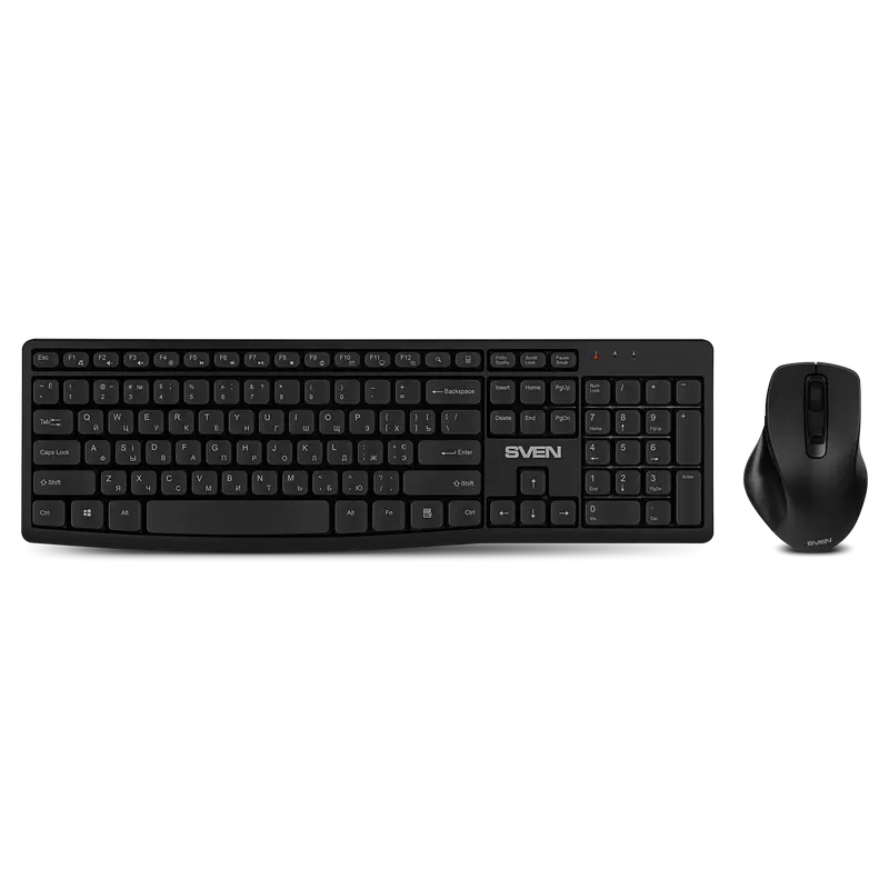 Set Tastatură + Mouse SVEN C3500W, Fără fir, Negru