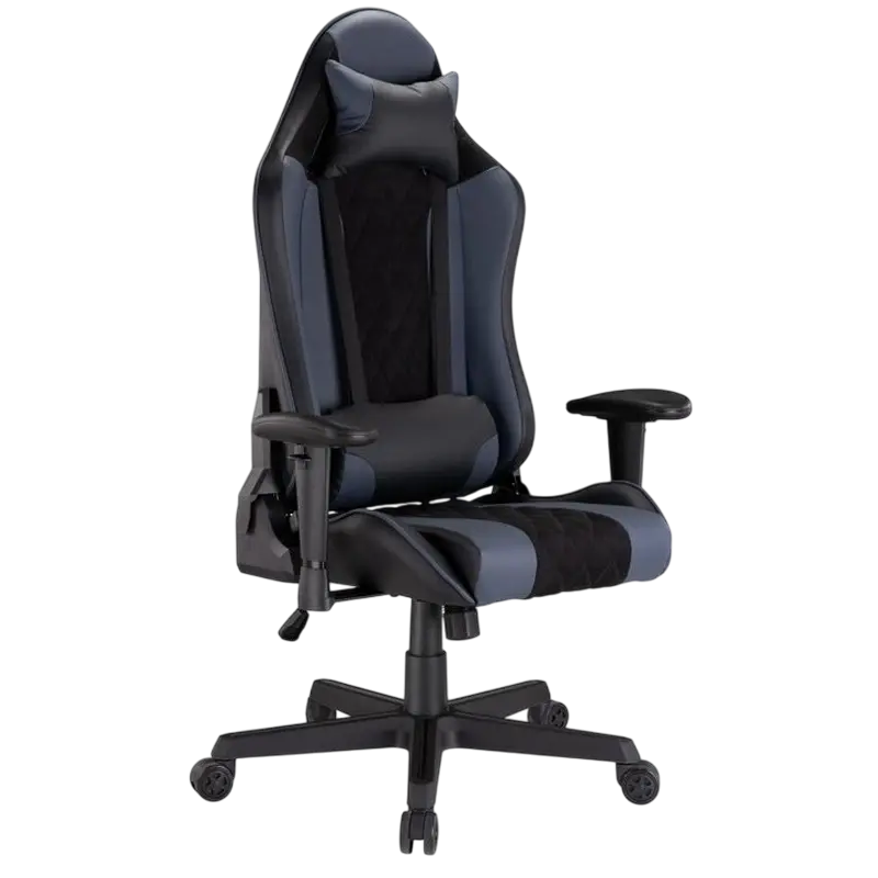 Scaun Gaming Lumi CH09-1, PU Piele, Negru | Albastru