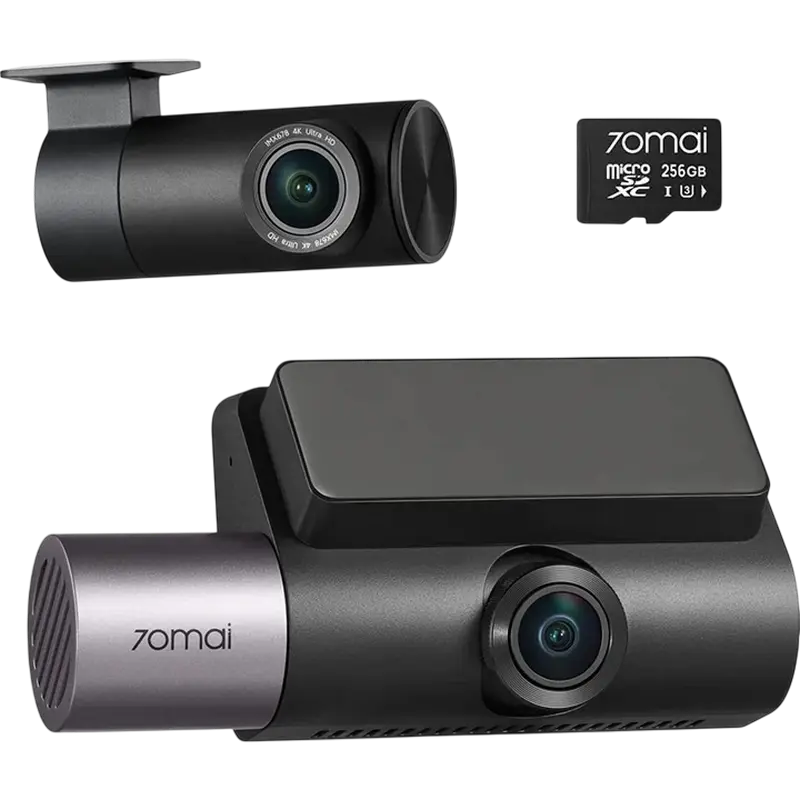 Set Dash Cam față și spate 70mai T800 + Rear Cam RC24, Negru