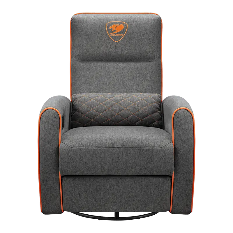 Scaun Gaming Cougar FIDOM, Imitație de in, Gri | Portocaliu