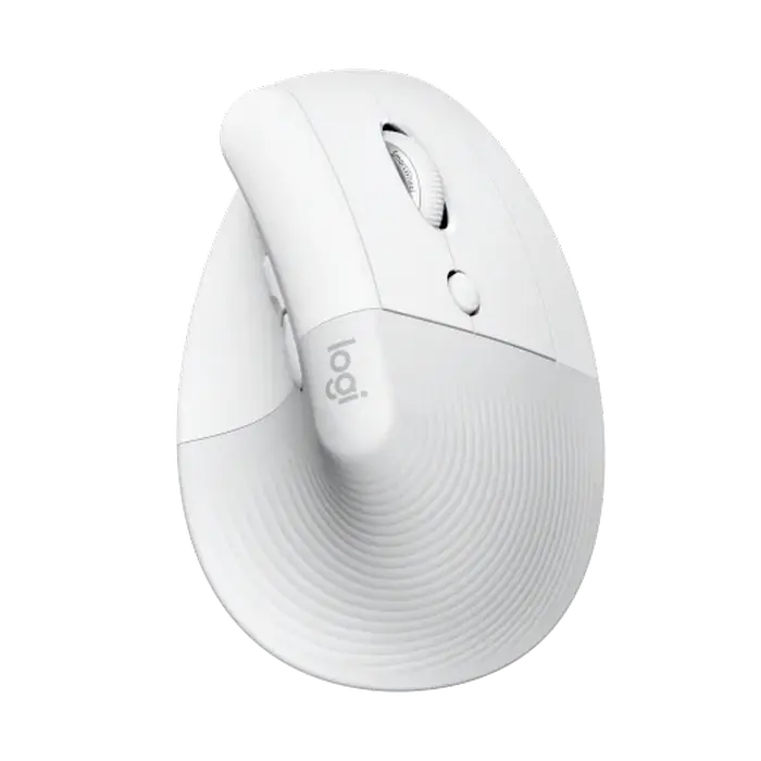 Mouse Wireless Logitech Lift Vertical, Alb