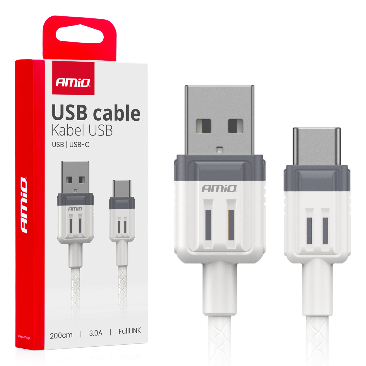 03906 Cablu USB la USB-C 3A 200cm FullLINK