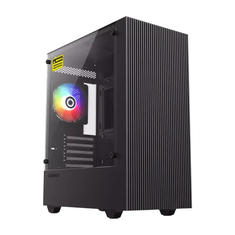 Carcasă PC Gamemax Edge, Micro-ATX, Fără PSU, Negru