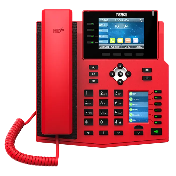 Telefon IP Fanvil X5U-R, Roșu