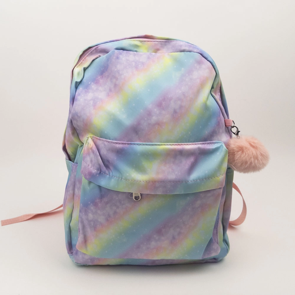Rucsac textil+breloс puf