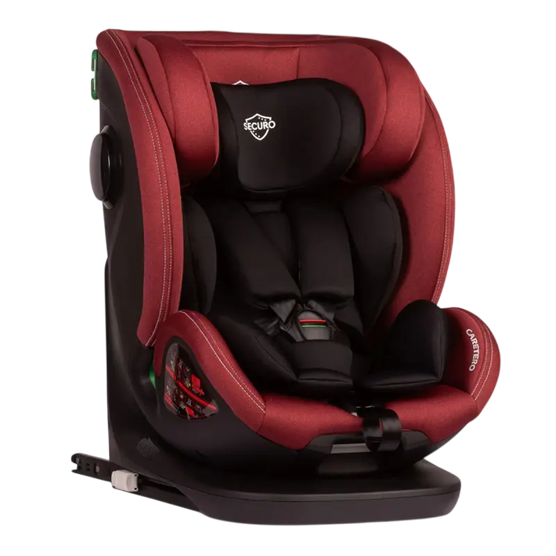 Scaun auto Caretero Securo, Grupa 0+/1/2/3 (0-36 kg), Bordo