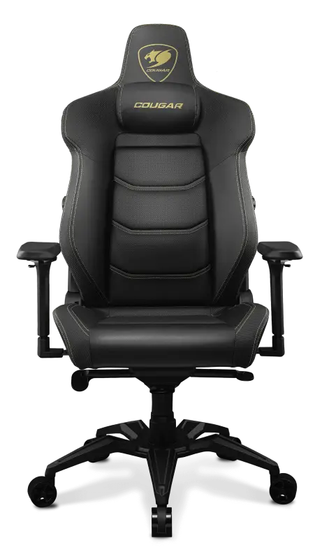 Scaun Gaming Cougar ARMOR EVO, PVC Piele, Negru/Auriu