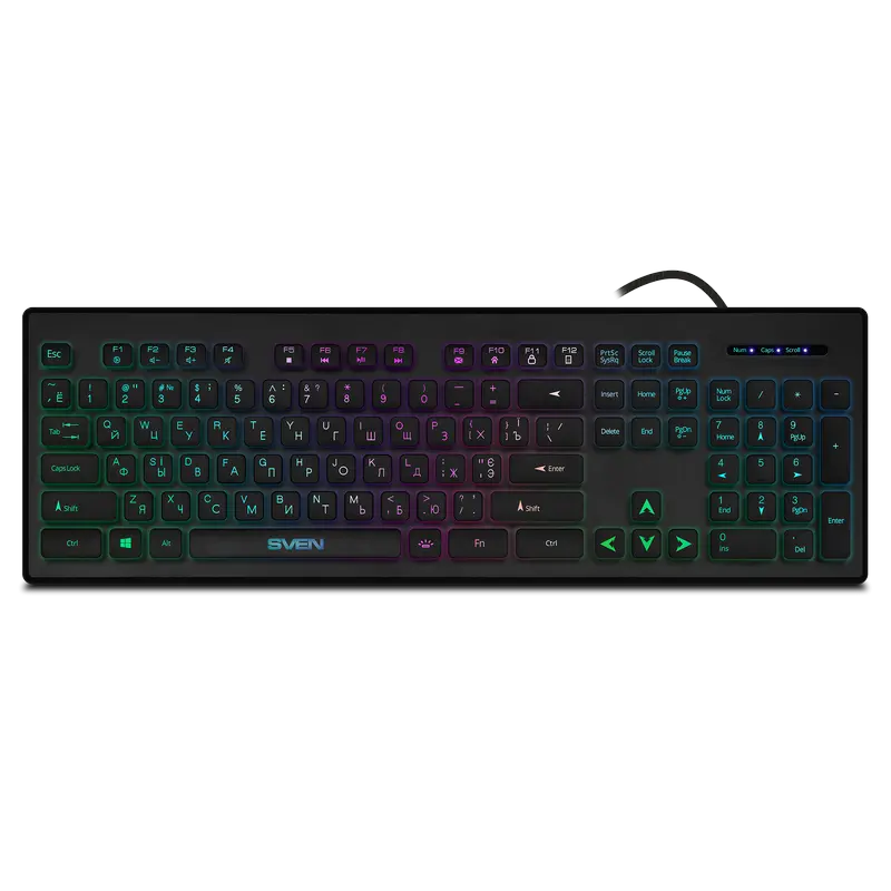 Tastatură SVEN KB-C7500EL, Cu fir, Negru