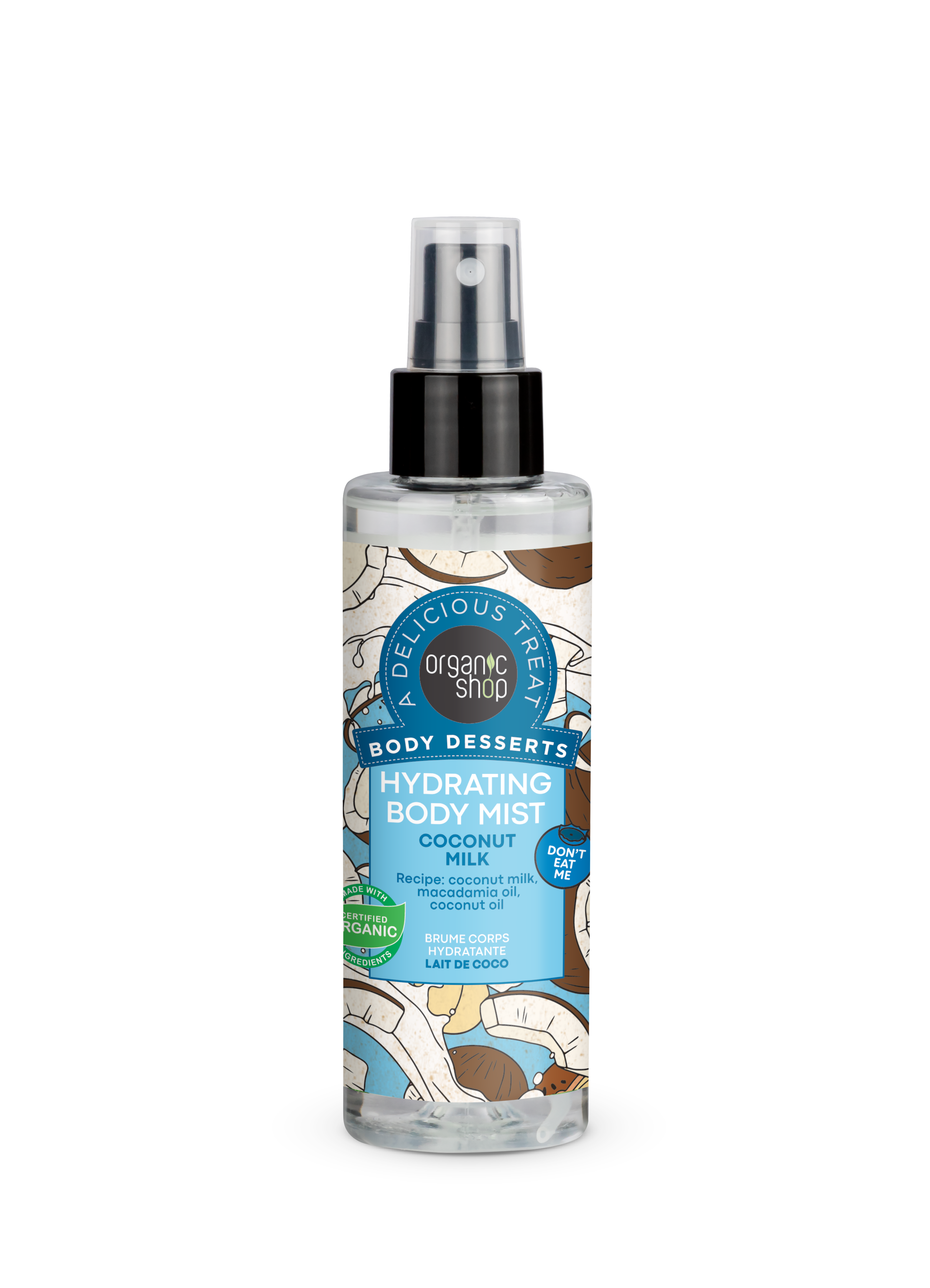 OS Body Desserts Spray hidratant de corp cu lapte de cocos 200 ml